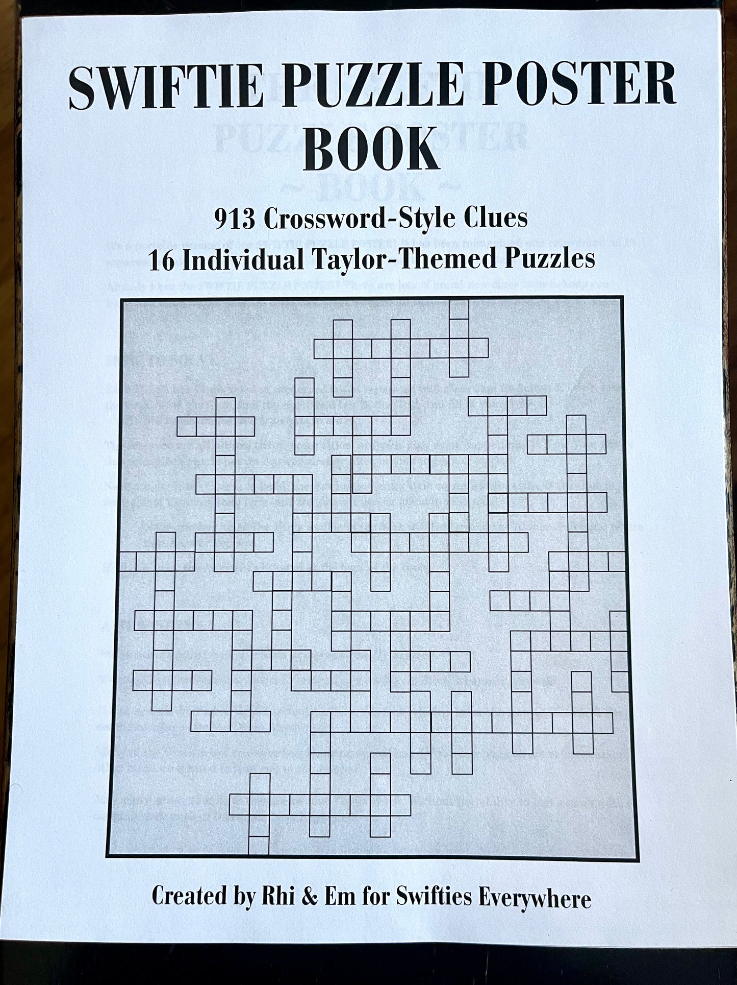 DOWNLOAD : Swiftie Puzzle Poster BOOK, with Tortured Poets Puzzle