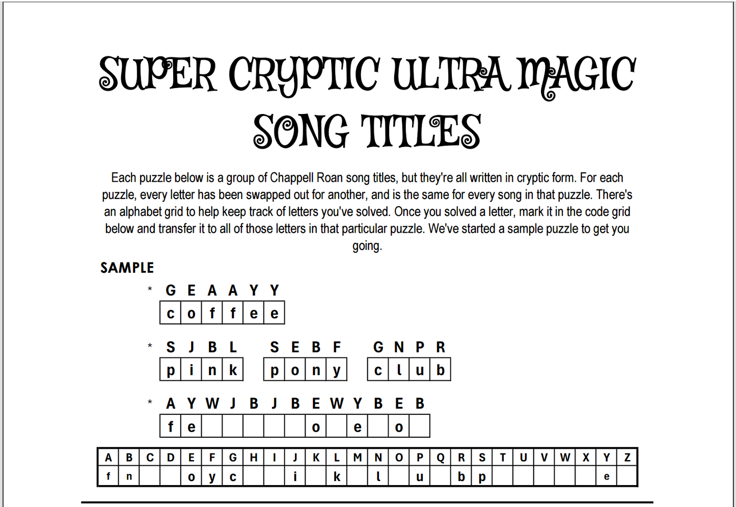 Pink Pony Variety Puzzles : booklet DOWNLOAD
