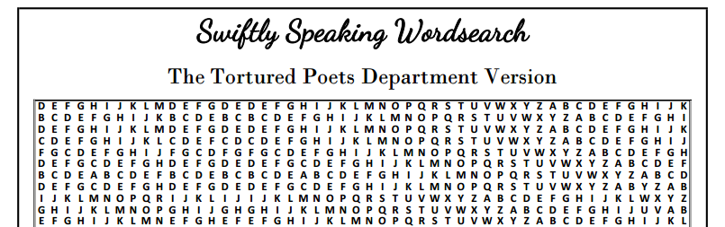DOWNLOAD : Swiftie Wordsearch Puzzles