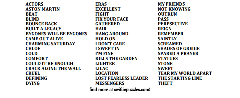 Tortured Poet Word Tangles : booklet DOWNLOAD