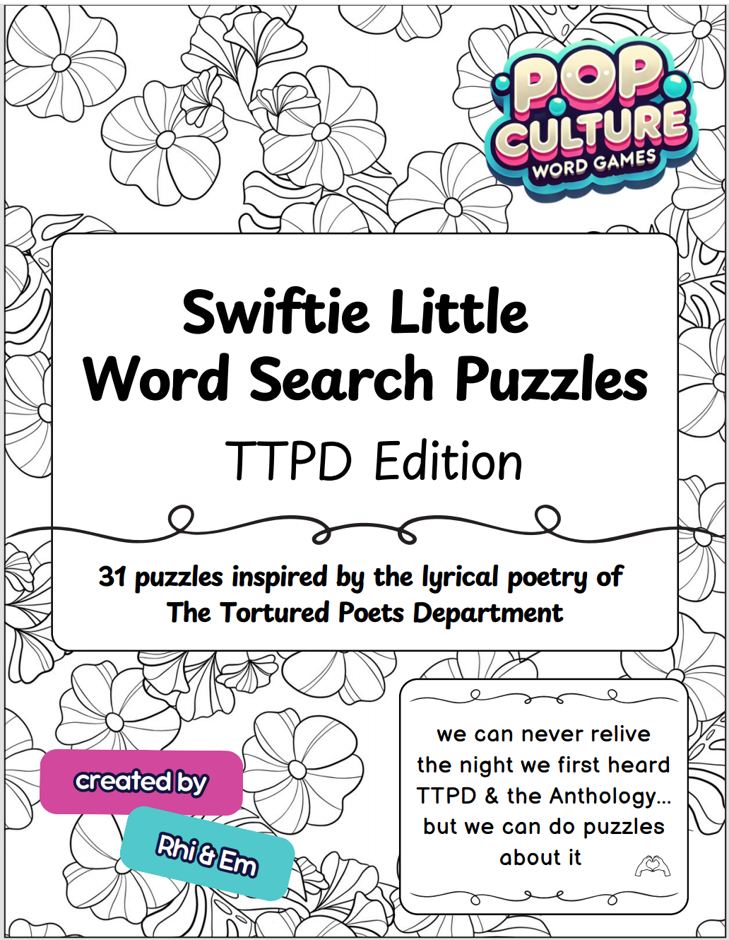 Swiftie Little Word Searches : puzzle DOWNLOADS