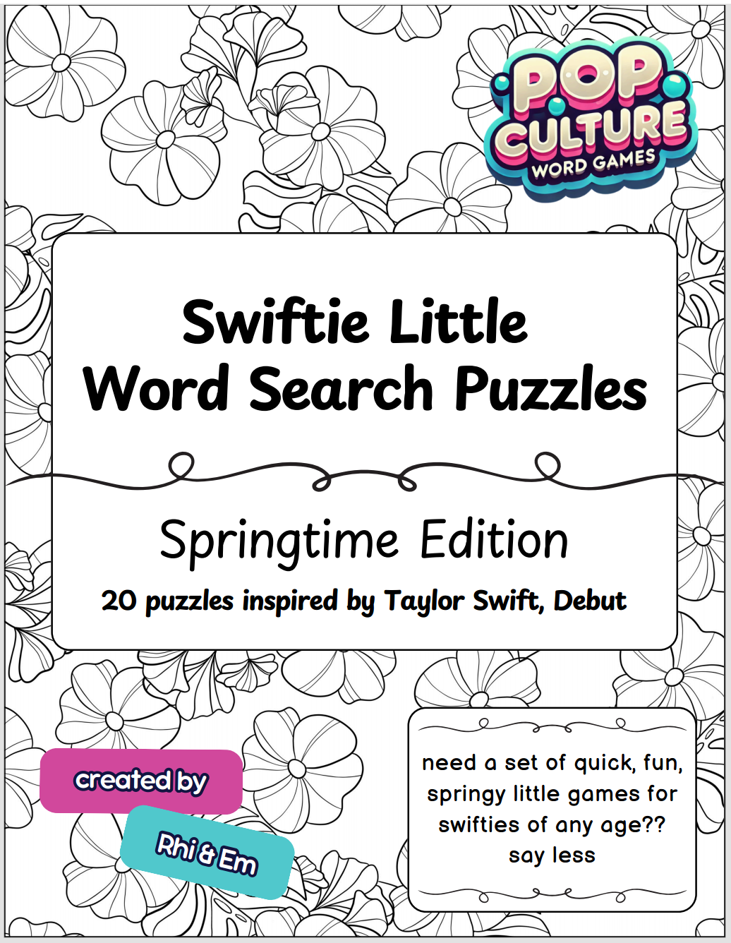Swiftie Little Word Searches : puzzle DOWNLOADS