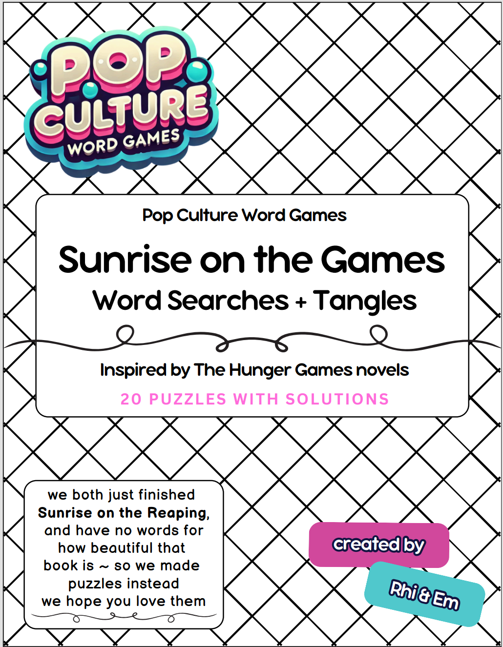 Sunrise on the Games, Word Searches and Tangles : booklet DOWNLOAD