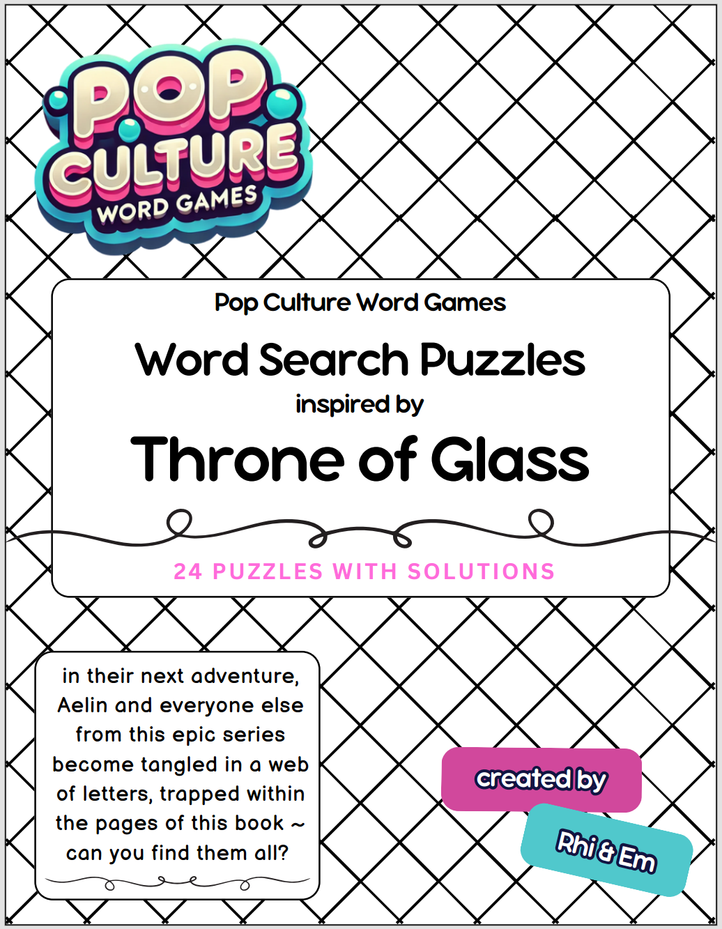 Throne of Glass Word Searches : booklet DOWNLOAD