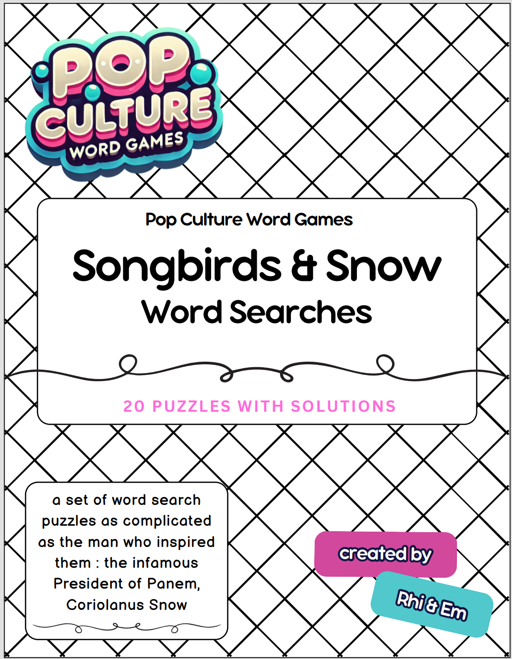 Songbirds & Snow Word Searches : booklet DOWNLOAD