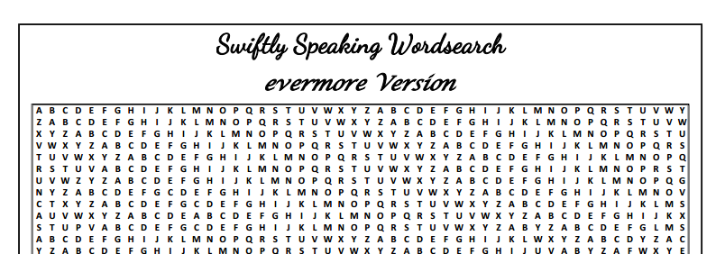 DOWNLOAD : Swiftie Wordsearch Puzzles
