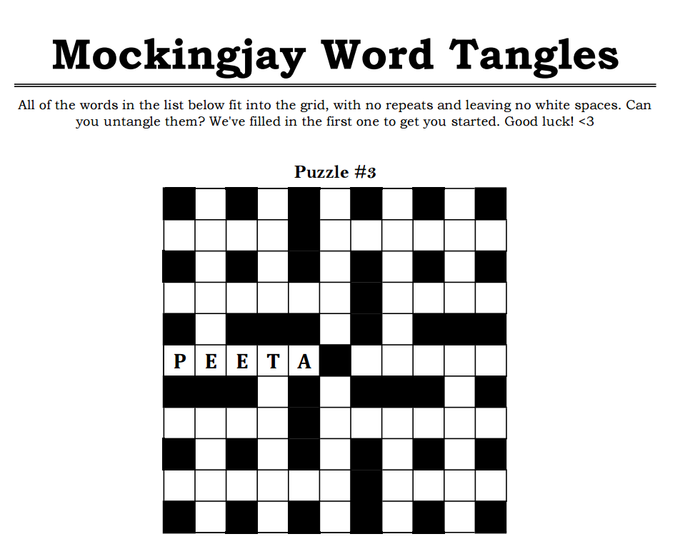 Mockingjay Word Searches and Tangles : booklet DOWNLOAD