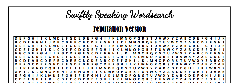 DOWNLOAD : Swiftie Wordsearch Puzzles