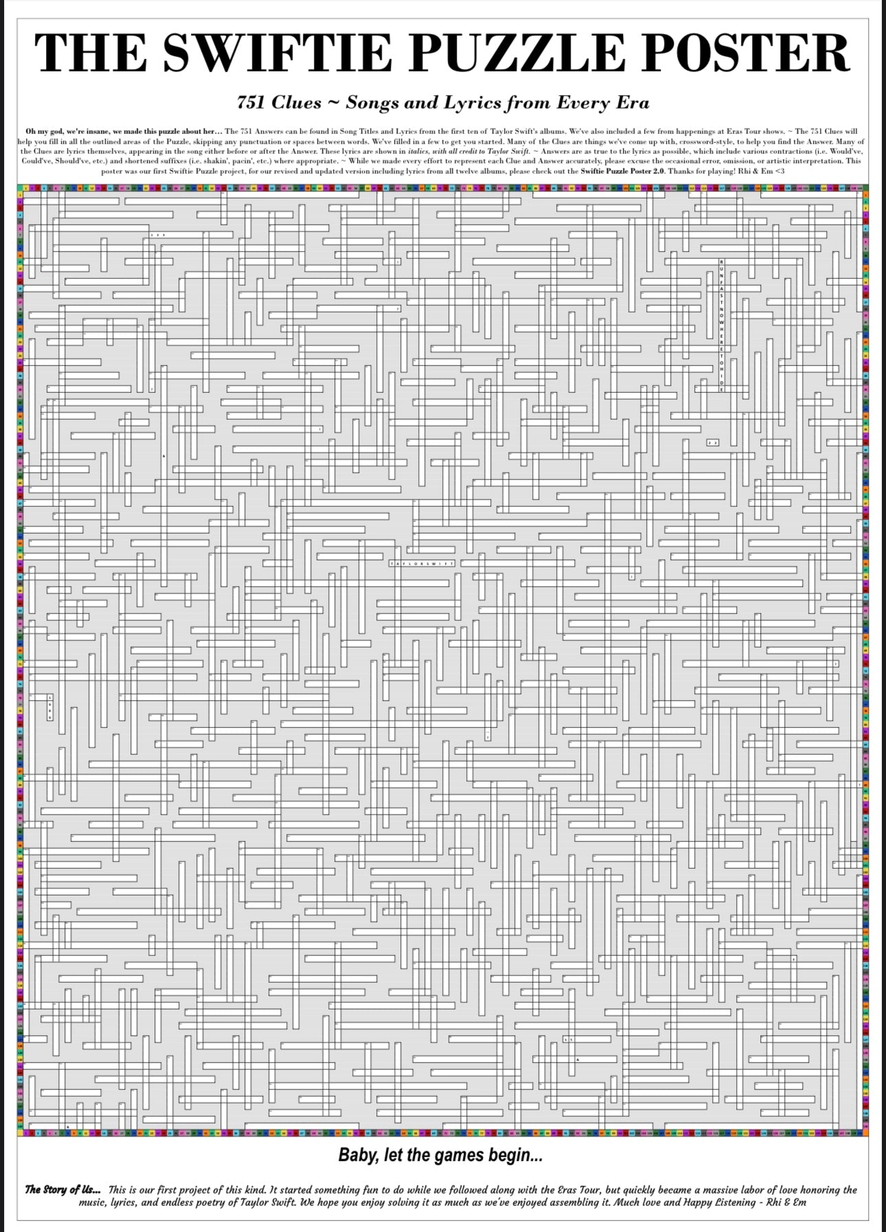 DOWNLOAD : The Original Swiftie Puzzle Poster