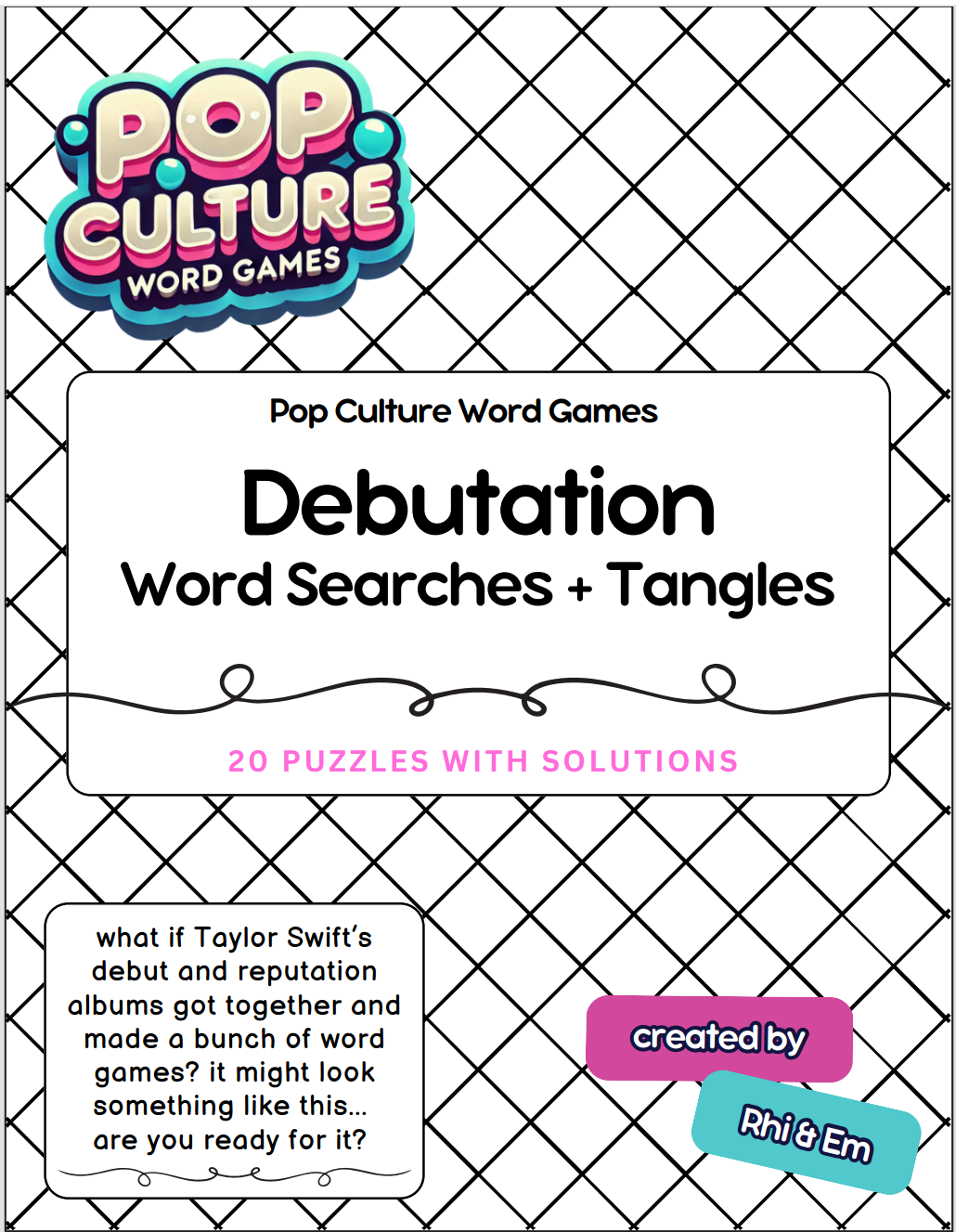 Debutation Word Searches and Tangles : booklet DOWNLOAD
